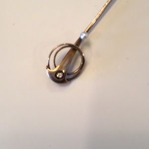 10 K diamond & Pearl stick pin